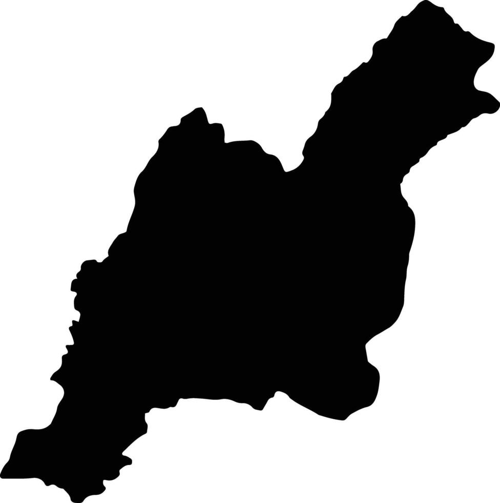 Tamenglong India silhouette map vector