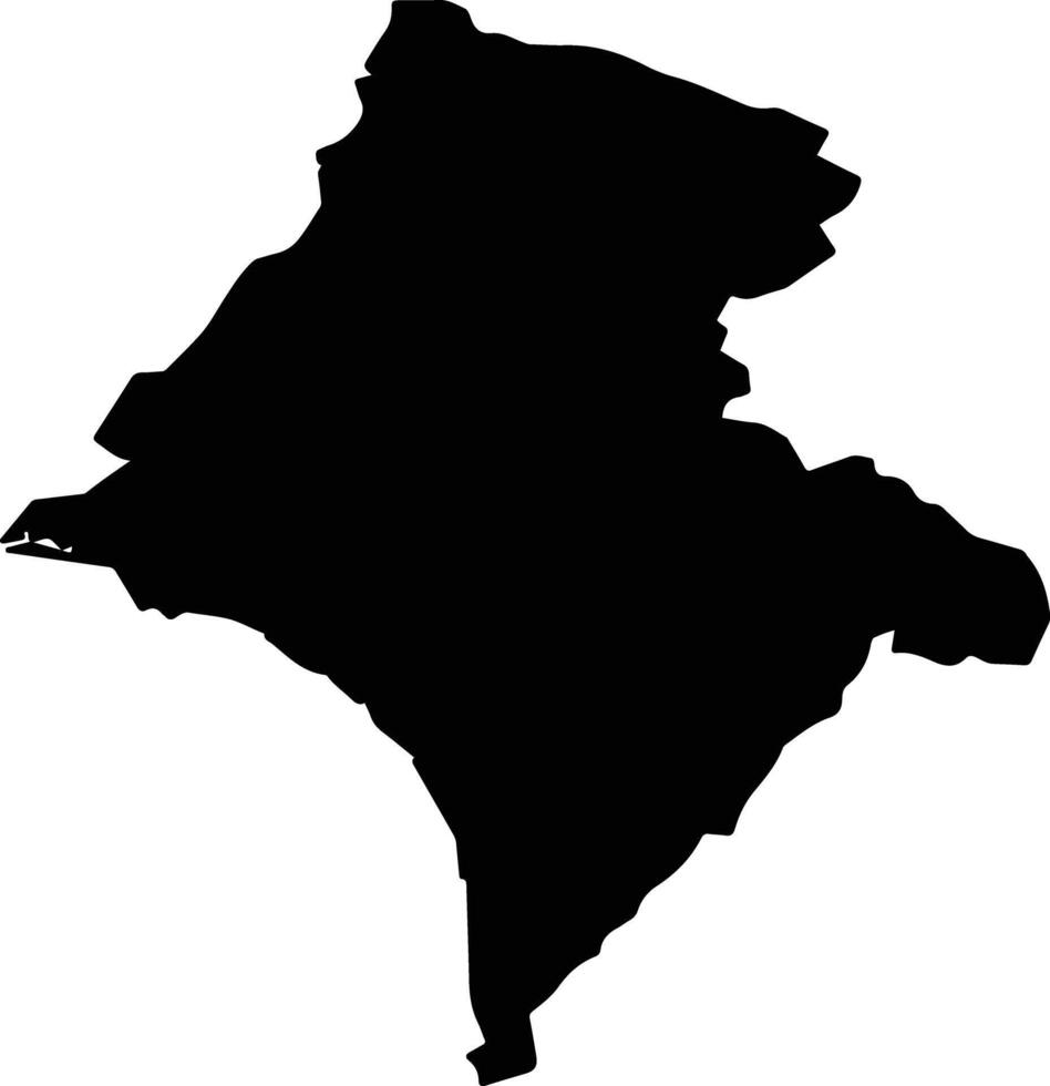 Tamsui District Taiwan silhouette map vector