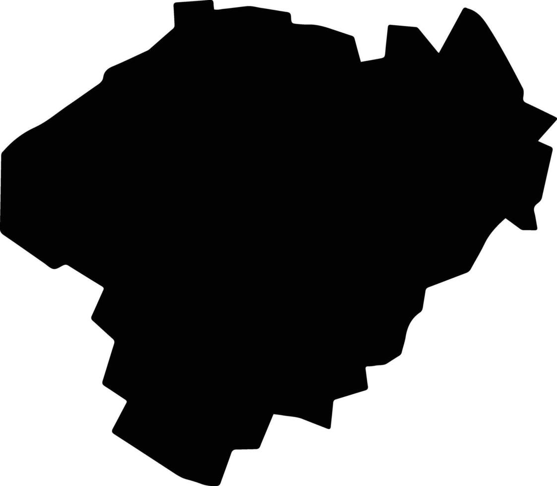 Tan An Vietnam silhouette map vector