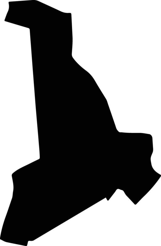Tan Chau Vietnam silhouette map vector