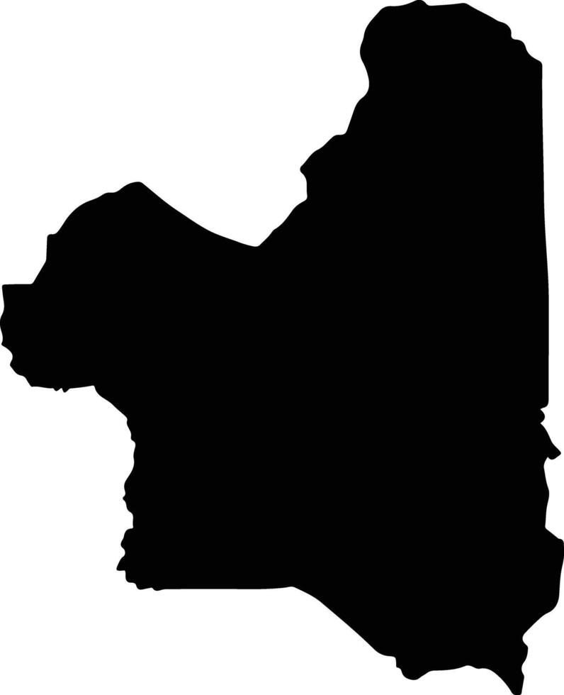 Tan Bien Vietnam silhouette map vector