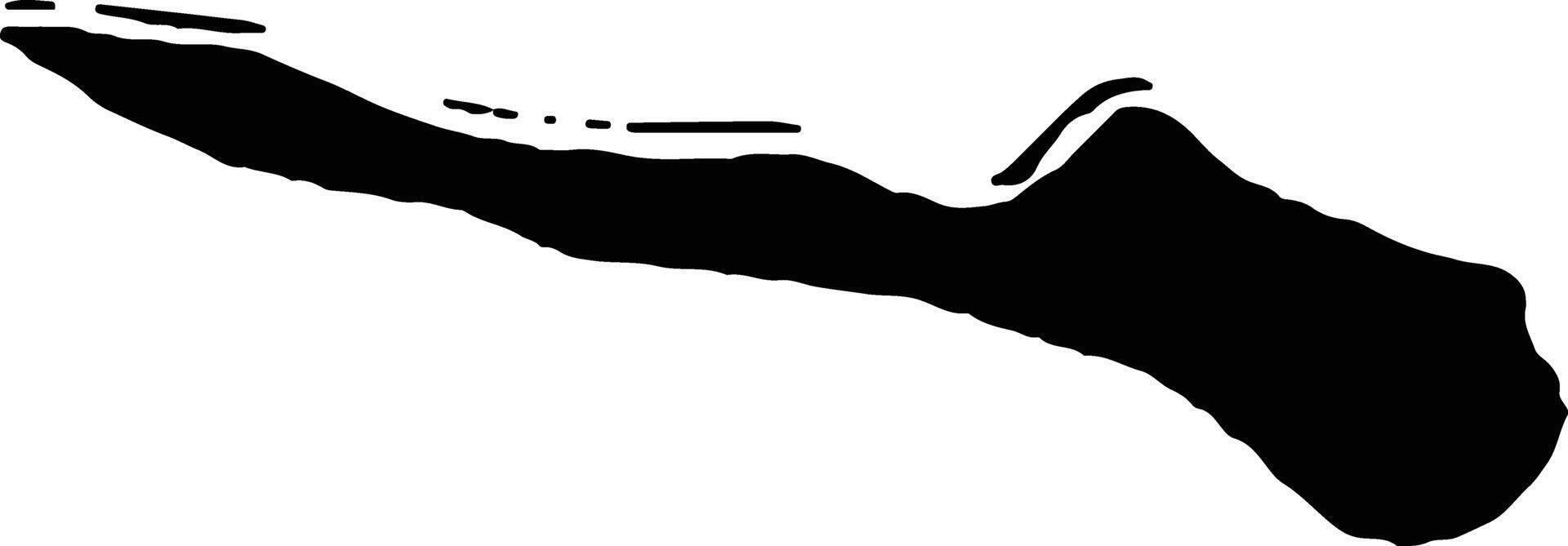 Tan Phu Dong Vietnam silhouette map vector