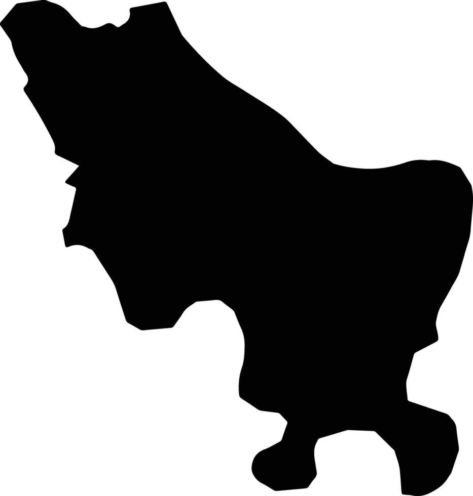 Tan Tru Vietnam silhouette map vector