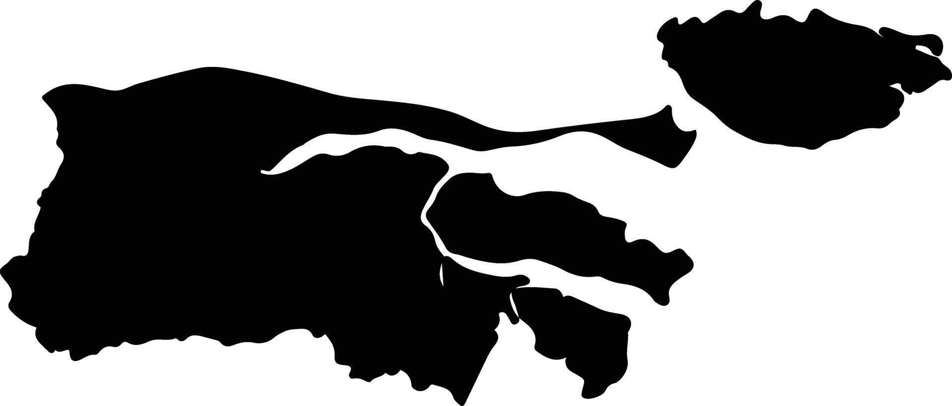 Tana Tidung Indonesia silhouette map vector