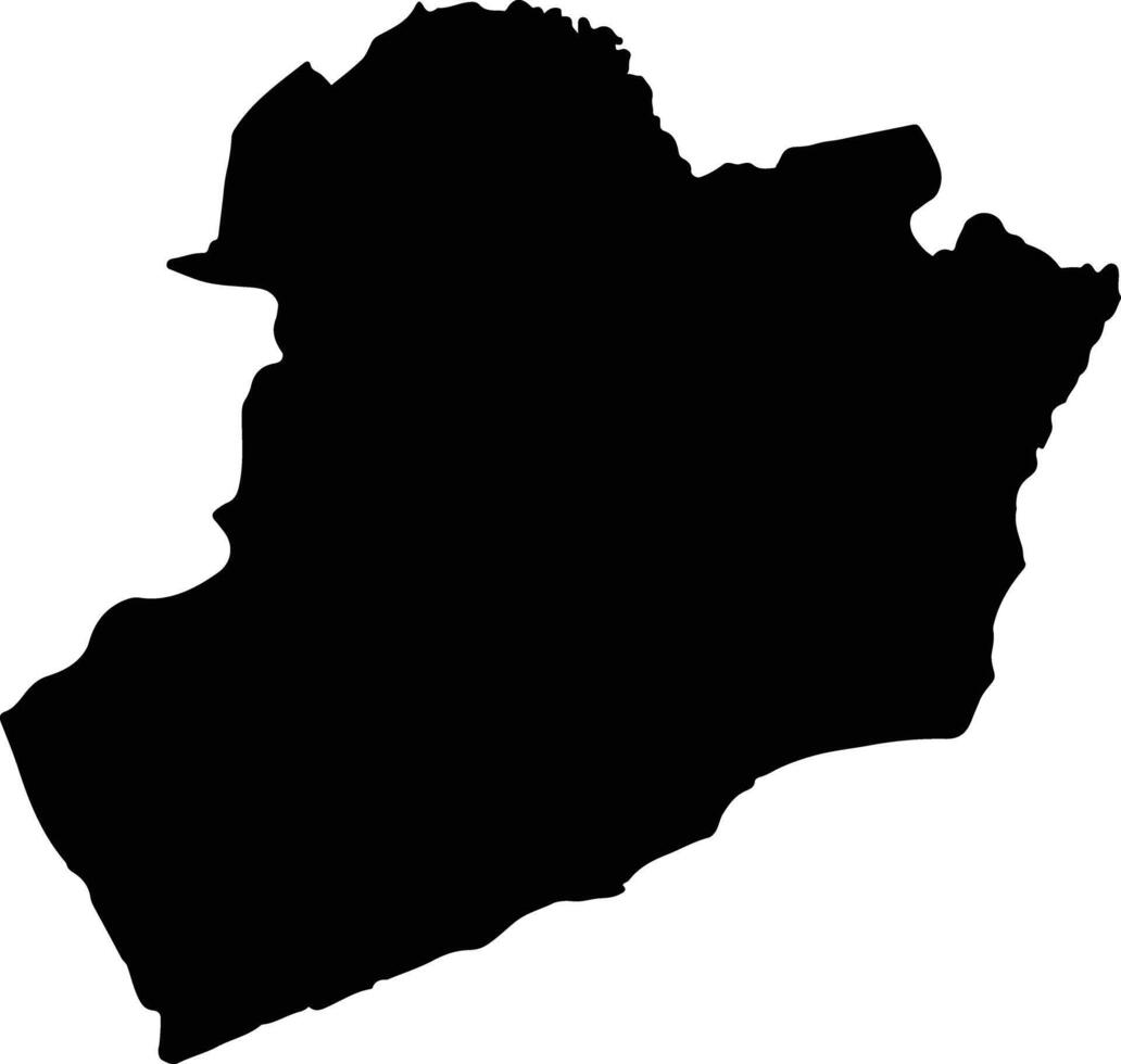 Tanah Bumbu Indonesia silhouette map vector