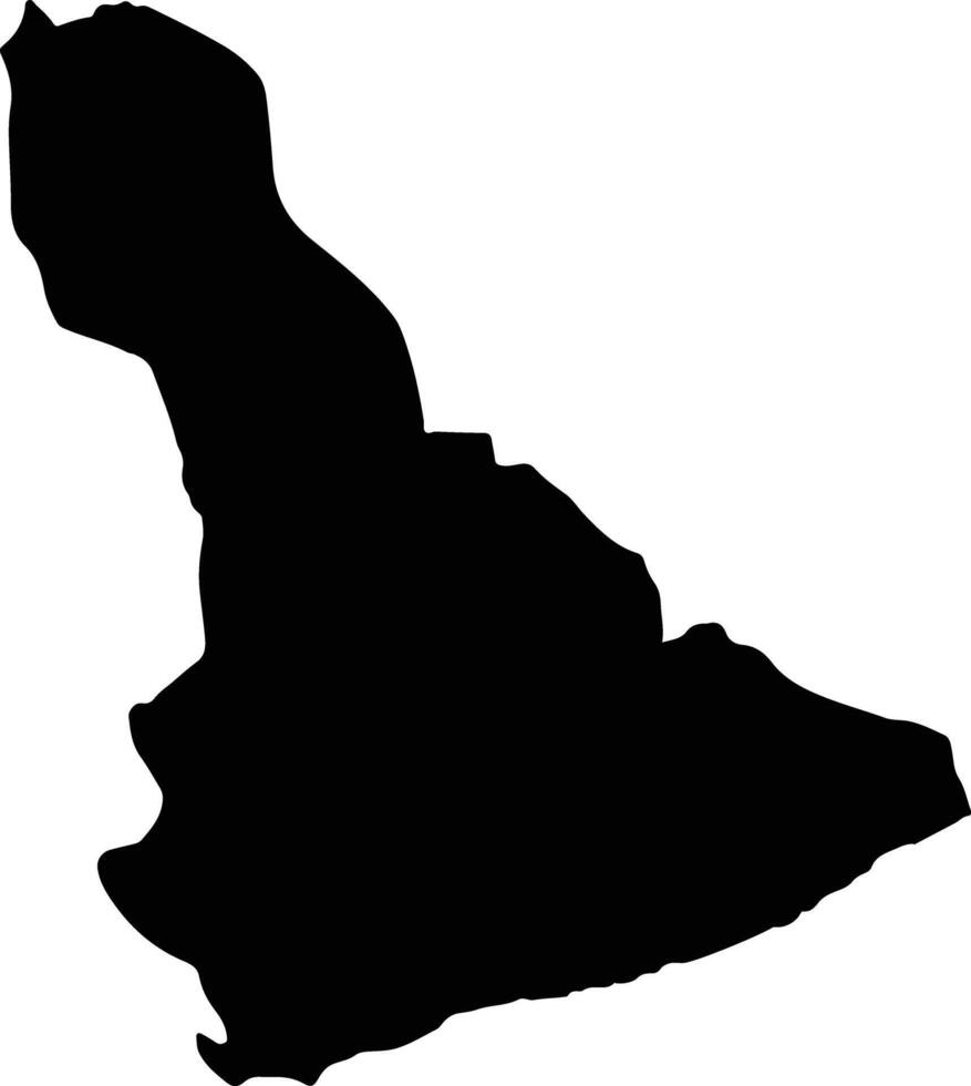 Tandahimba Tanzania silhouette map vector