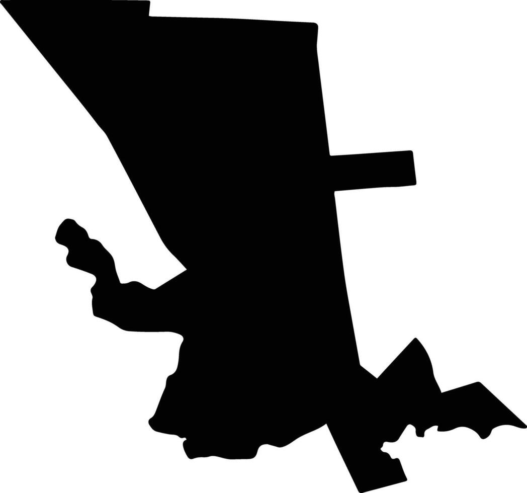 TANDAREI Romania silhouette map vector