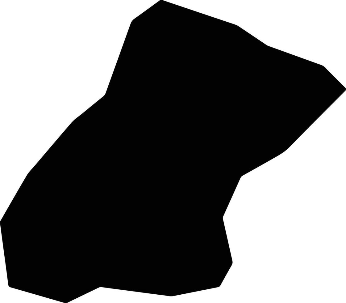 Tandjile Ouest Chad silhouette map vector
