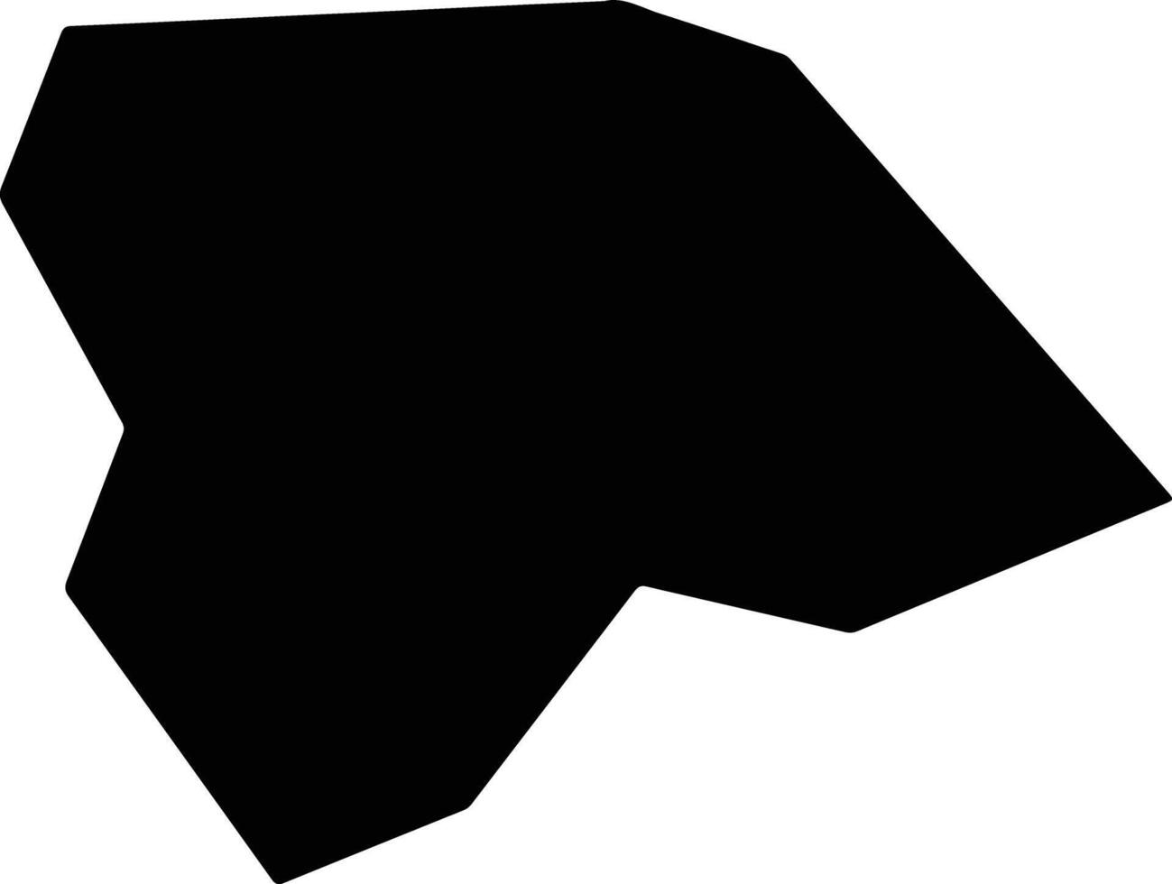 Tando Muhammad Khan Pakistan silhouette map vector