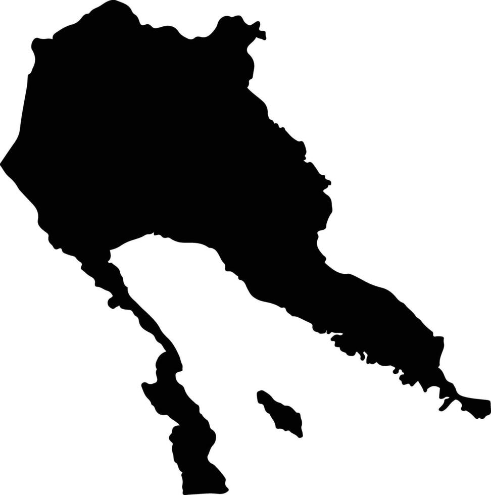 Tanggamus Indonesia silhouette map vector