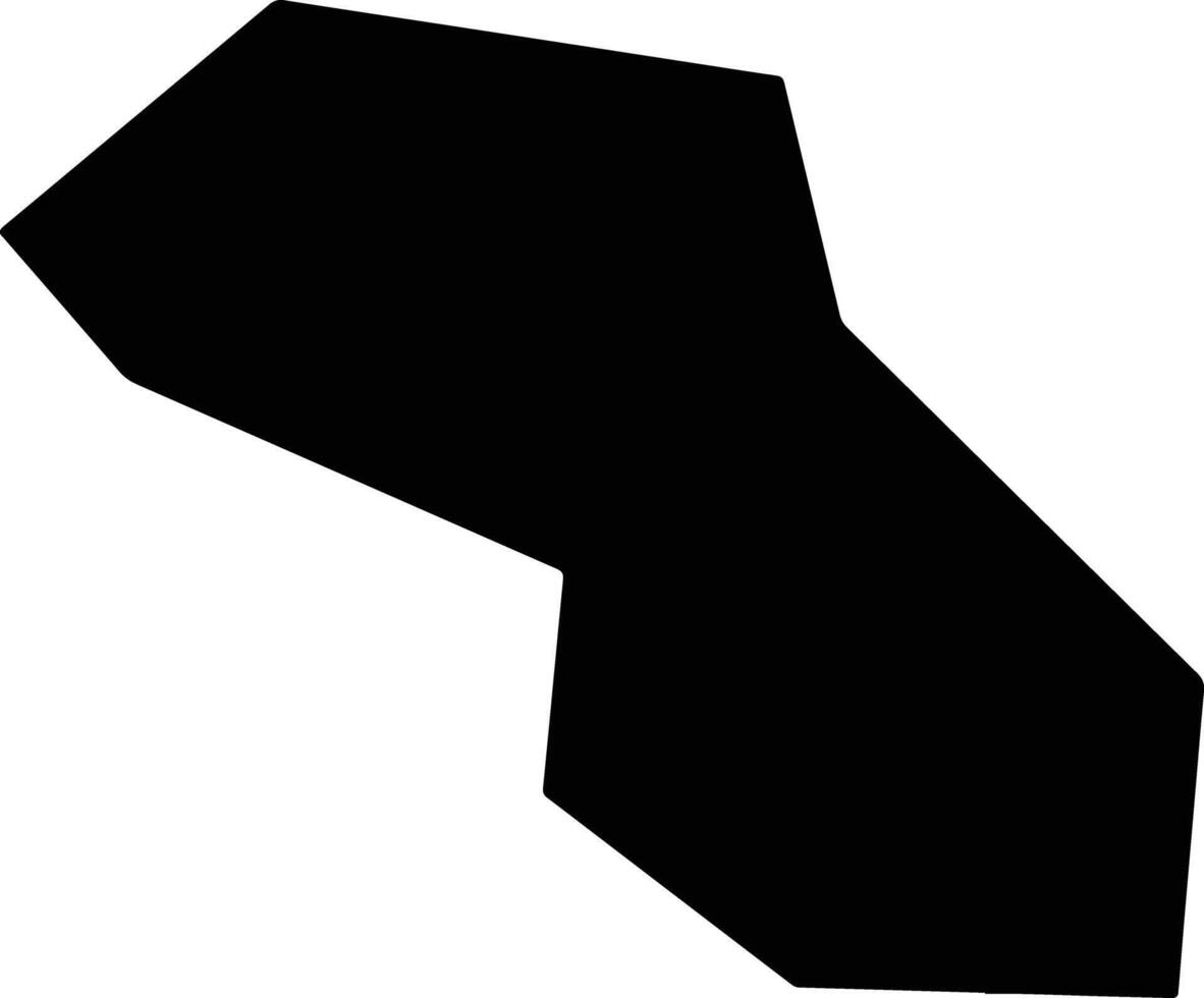 Tangxian China silhouette map vector