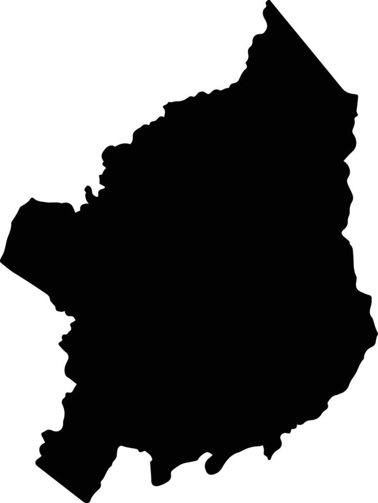 Tano North Municipal Ghana silhouette map vector