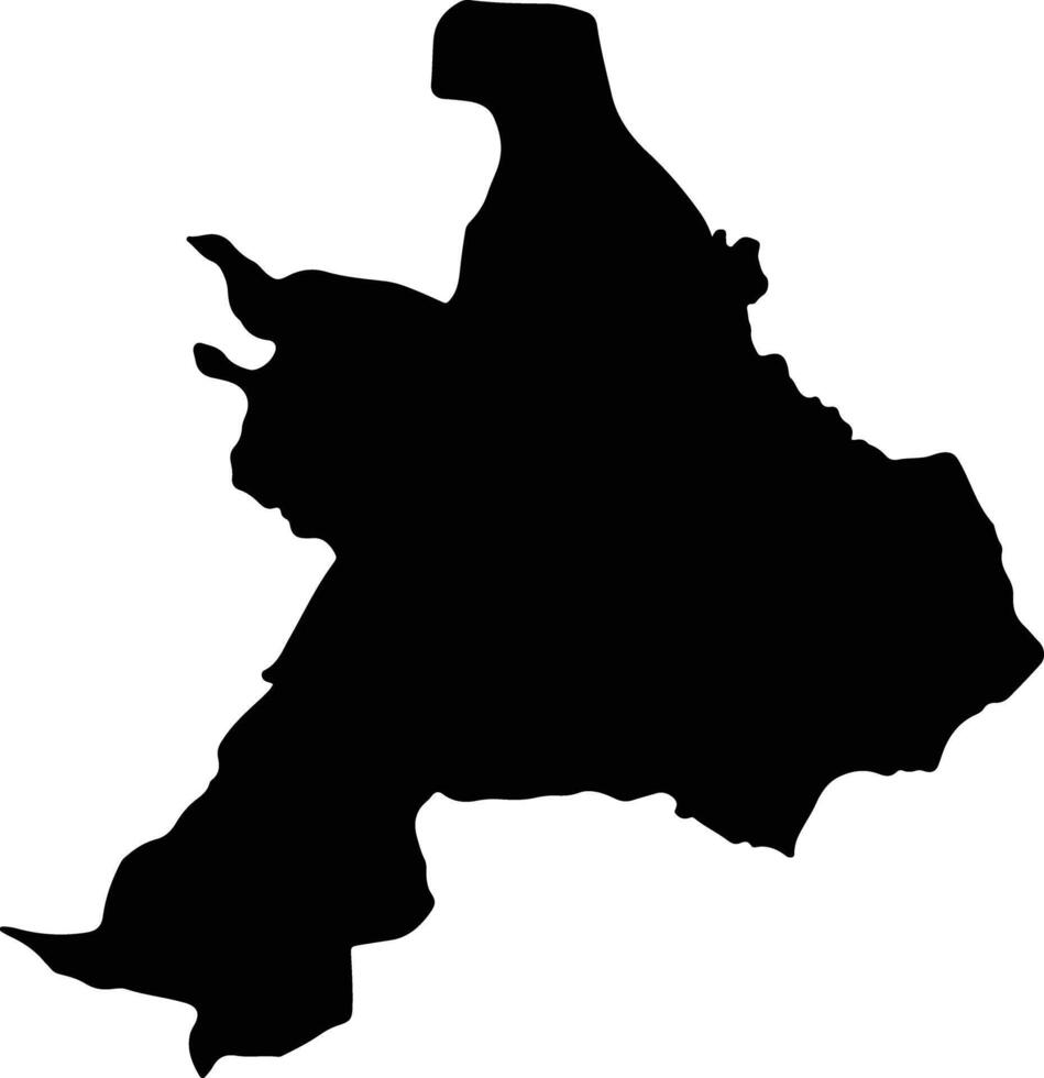 Tao Ngoi Thailand silhouette map vector