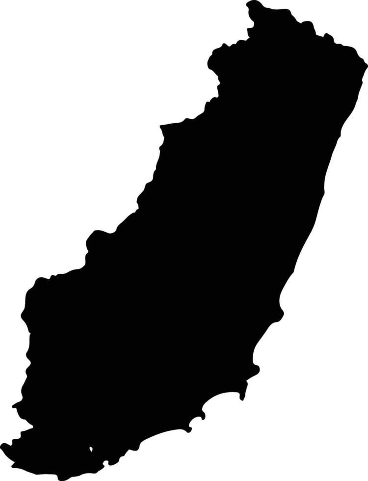 Taolagnaro Madagascar silhouette map vector