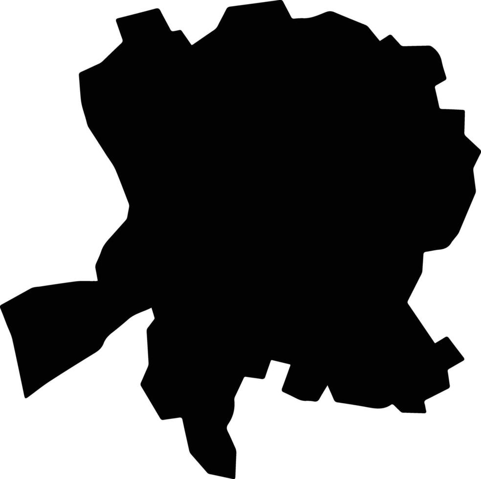 Taoyuan District Taiwan silhouette map vector