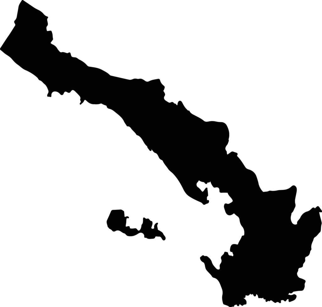 Tapanuli Tengah Indonesia silhouette map vector