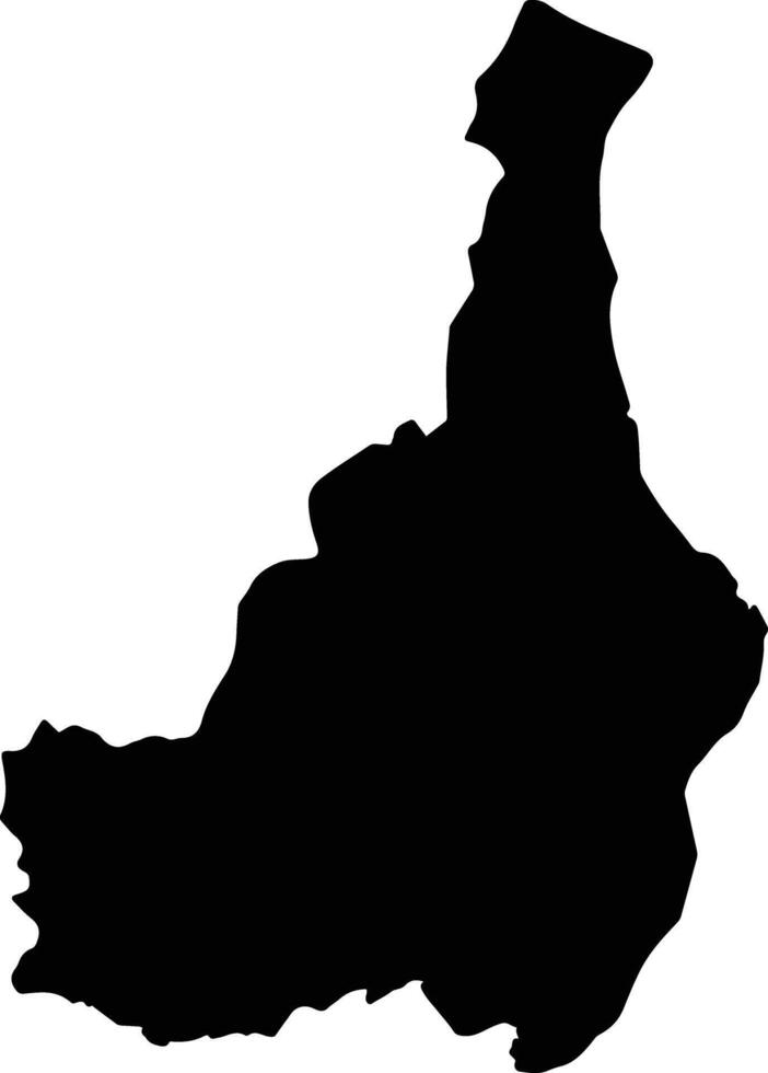 Tapanahony Suriname silhouette map vector