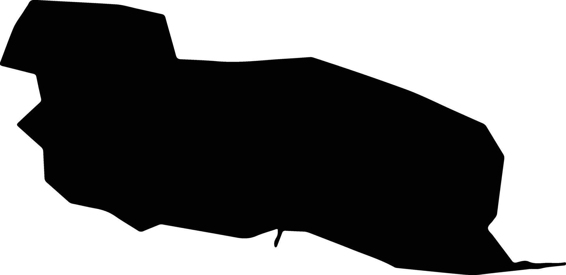 Tarbagatayskiy Kazakhstan silhouette map vector