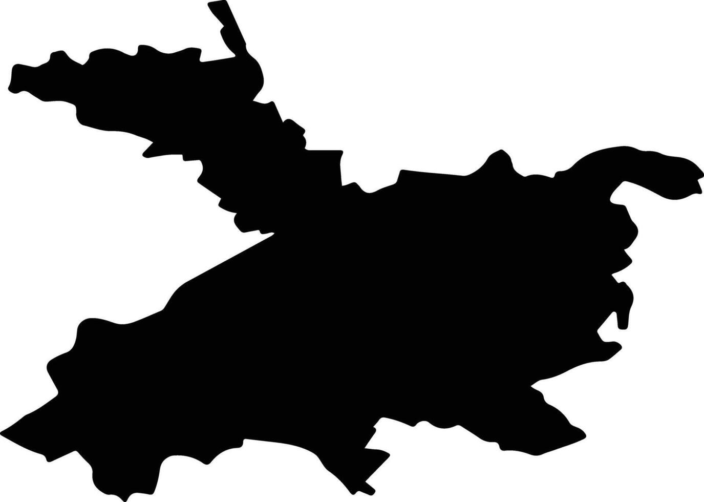TARGU MURES Romania silhouette map vector