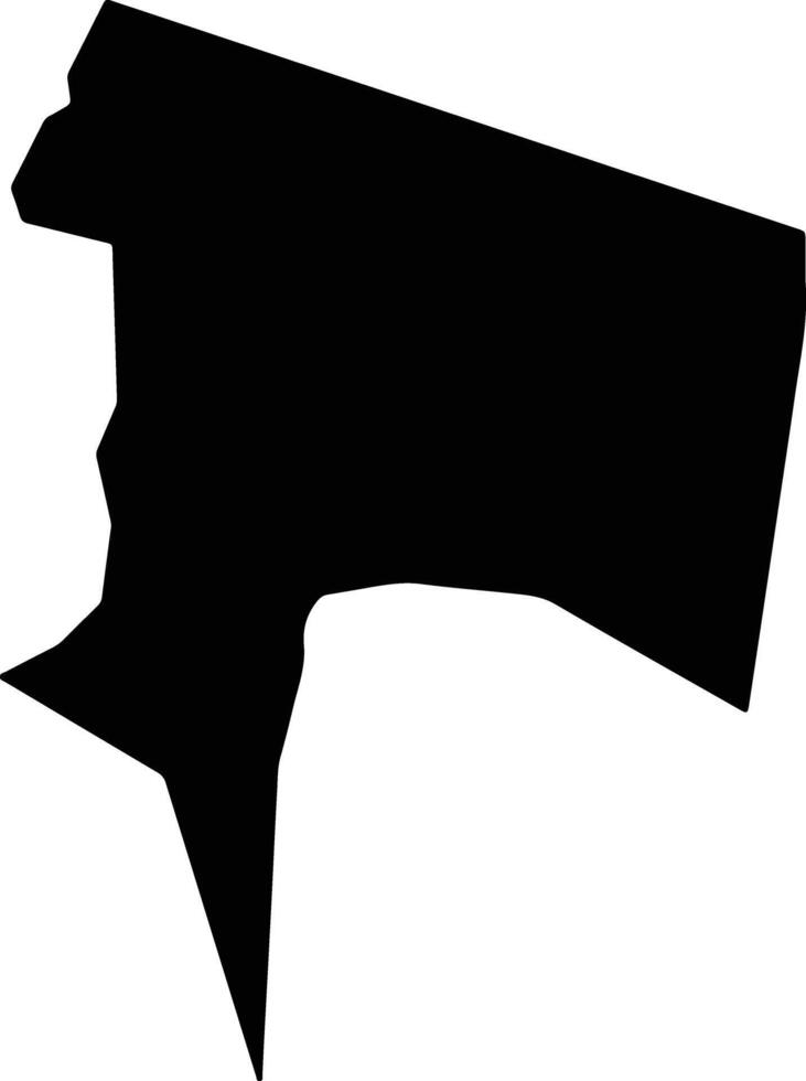 Tari Pori District Papua New Guinea silhouette map vector