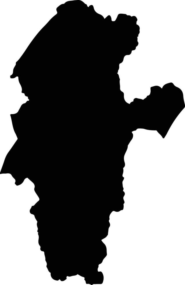 Tarkwa Nsuaem Ghana silhouette map vector