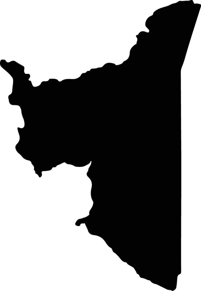 Tarrazu Costa Rica silhouette map vector