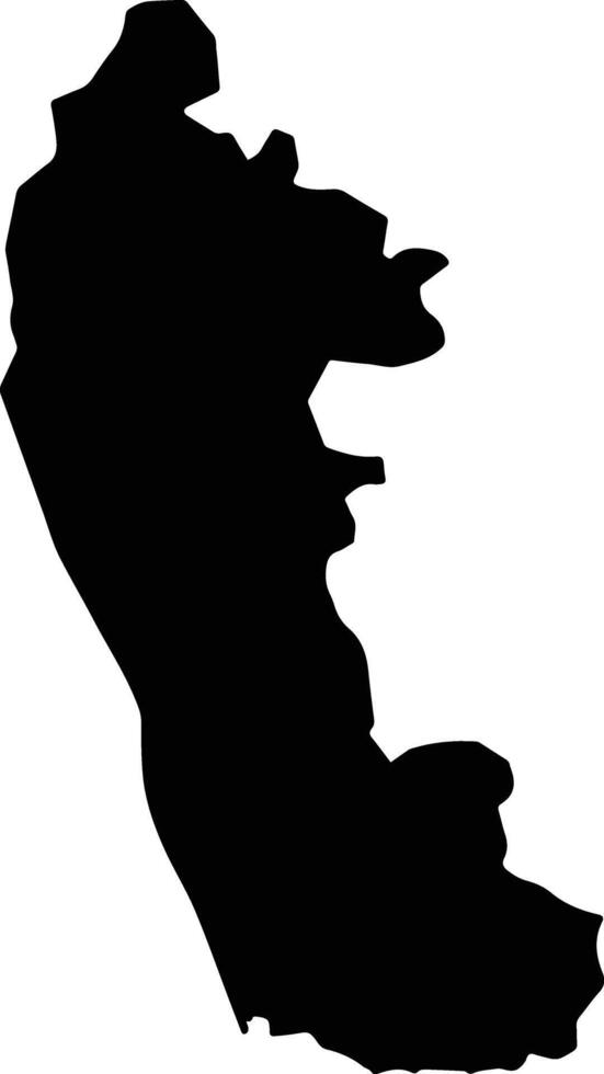 Tartous Syria silhouette map vector