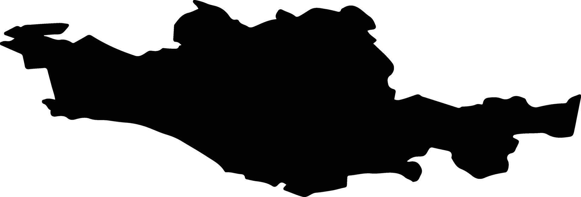 Tartu vald Estonia silhouette map vector