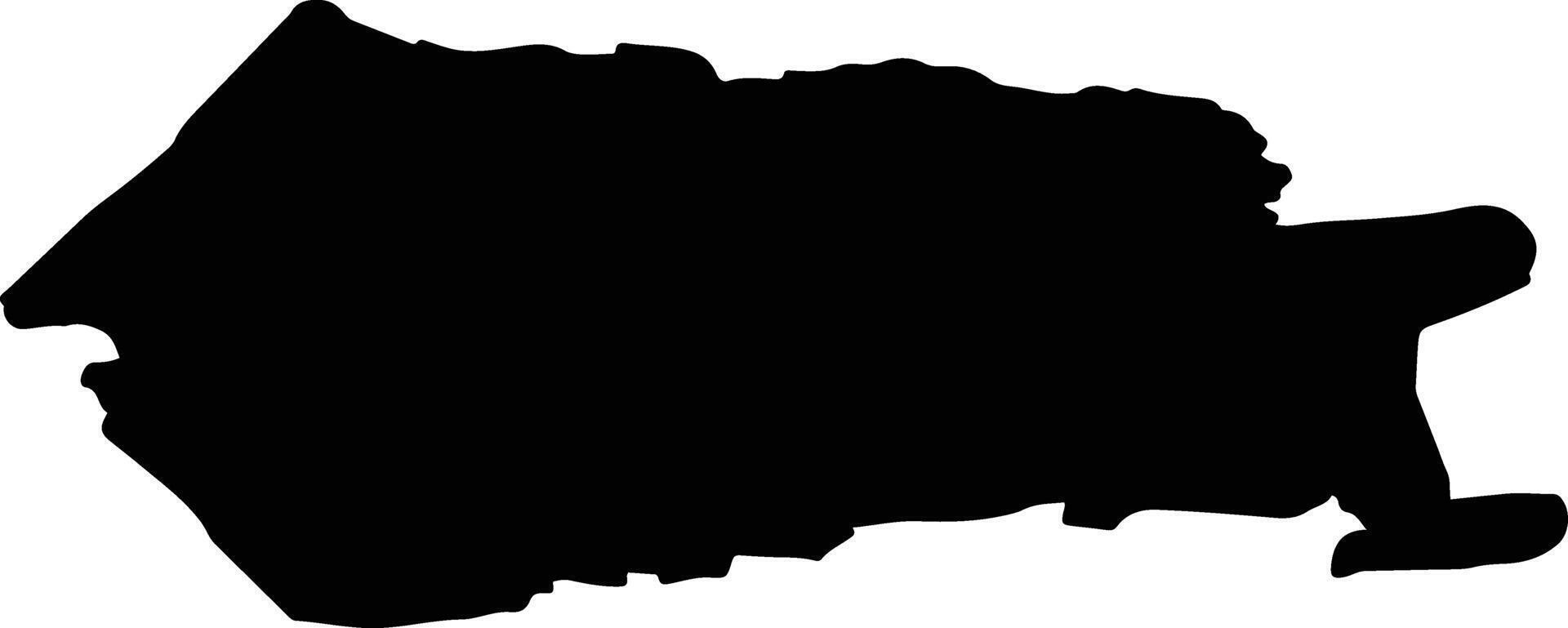 Taseyevsky Rayon Russia silhouette map vector