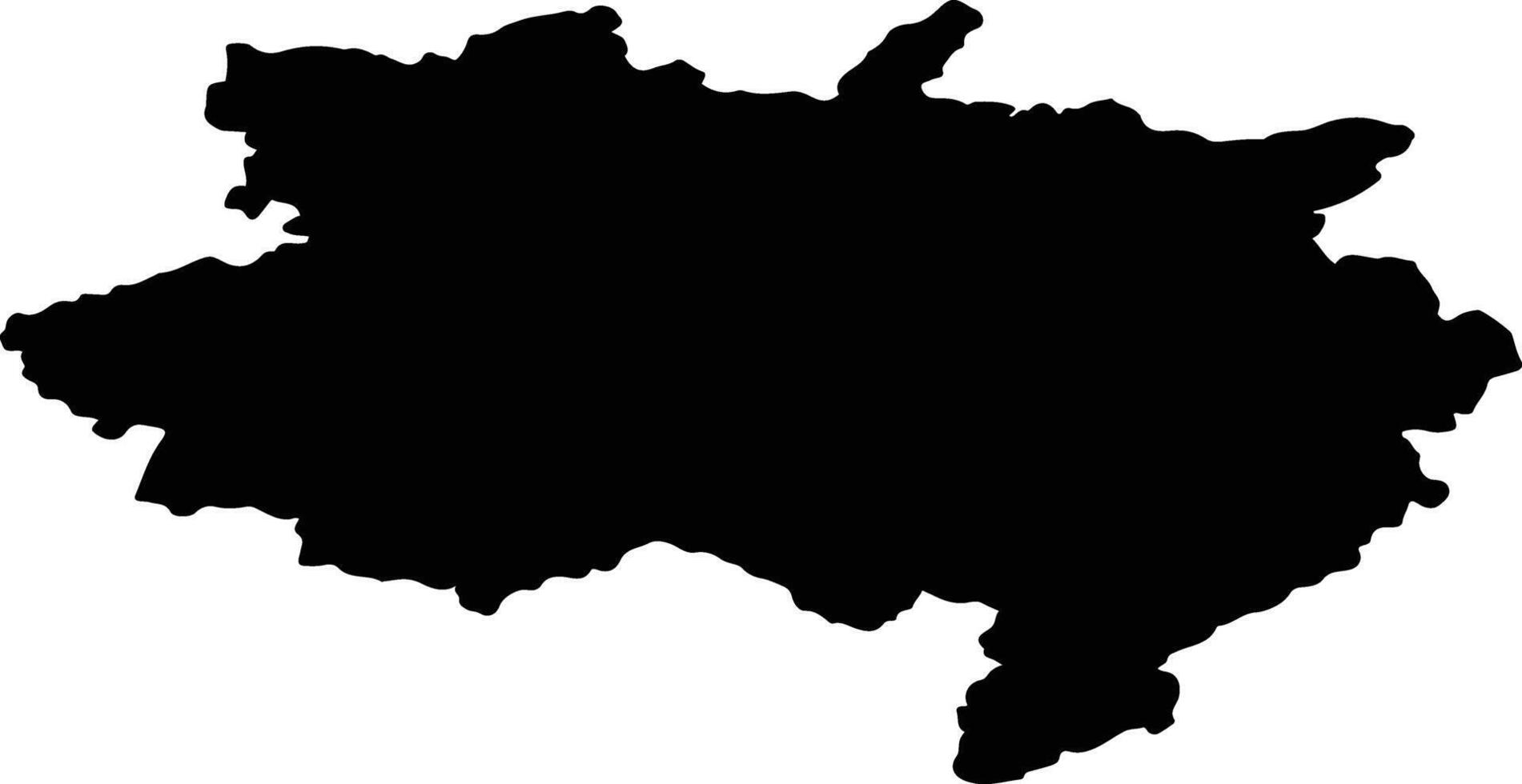 Tashtagolsky District Russia silhouette map vector