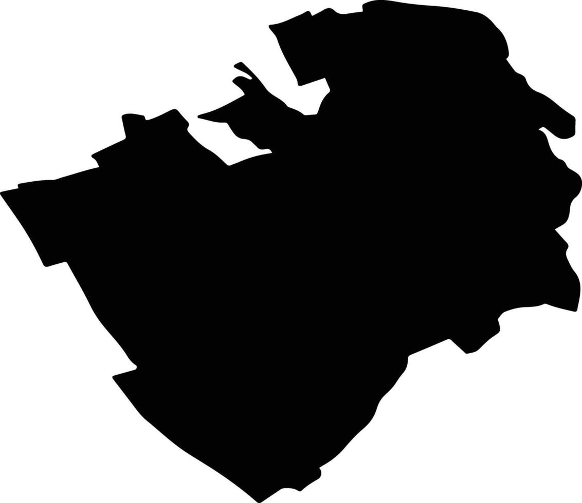 TATARANI Romania silhouette map vector