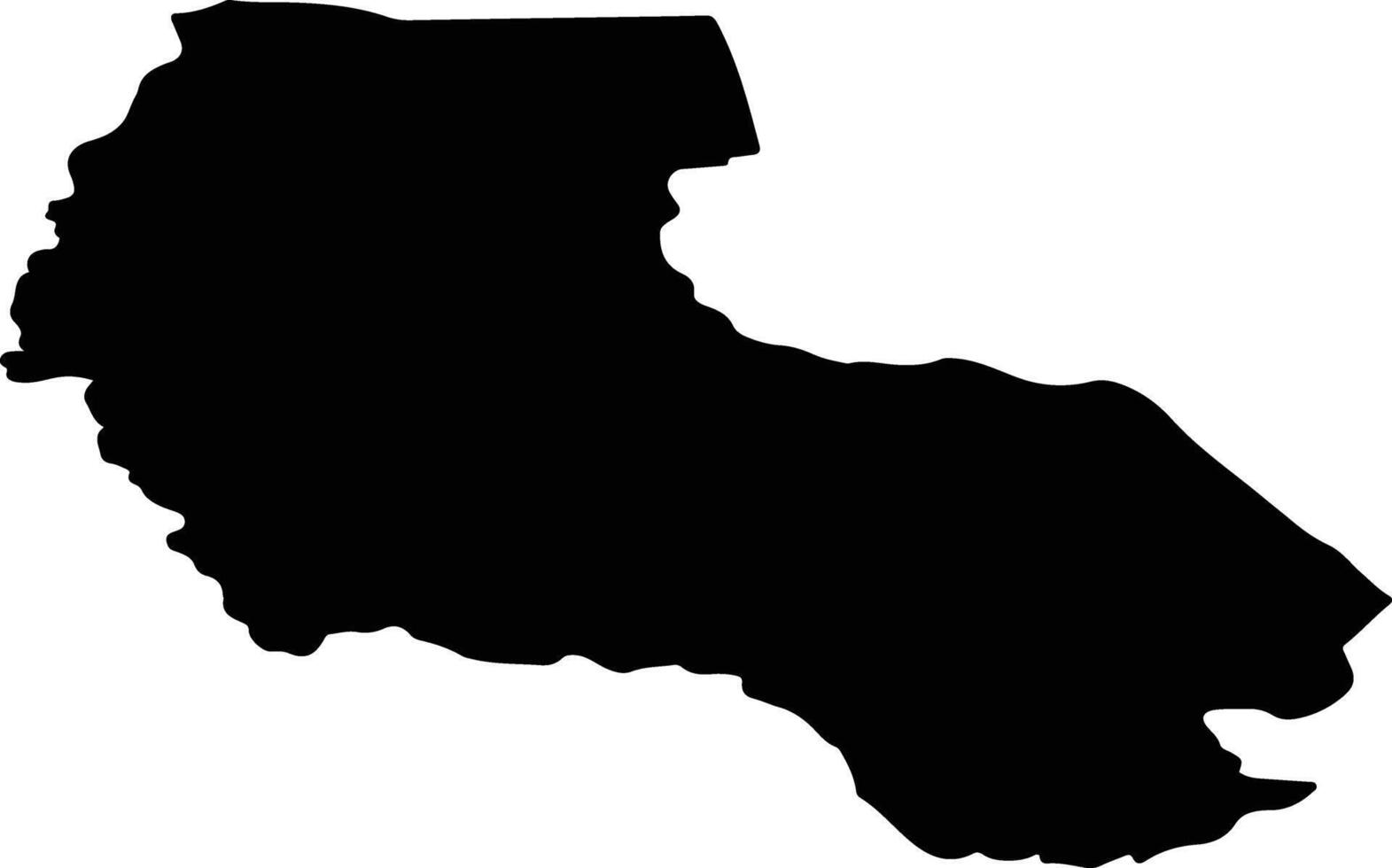 Tattinsky Ulus Russia silhouette map vector