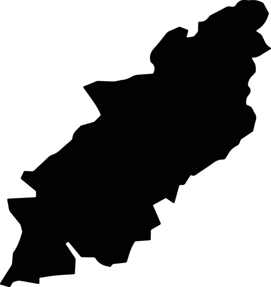 Tatatila Mexico silhouette map vector