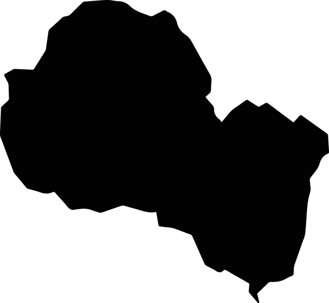 Tayateyaneng Lesotho silhouette map vector