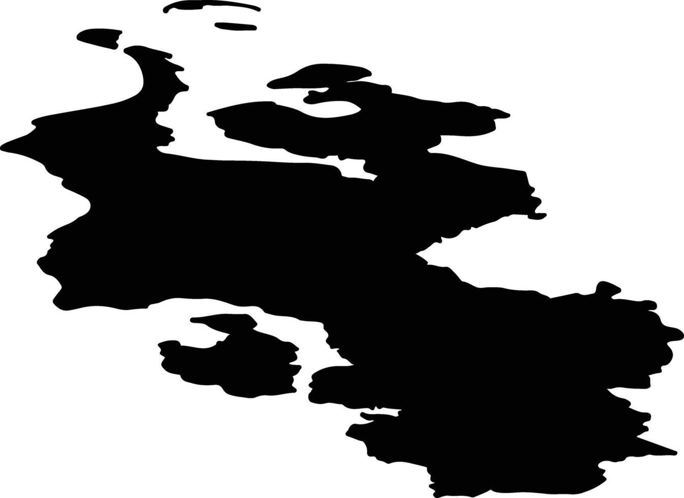 Tazovsky Rayon Russia silhouette map vector