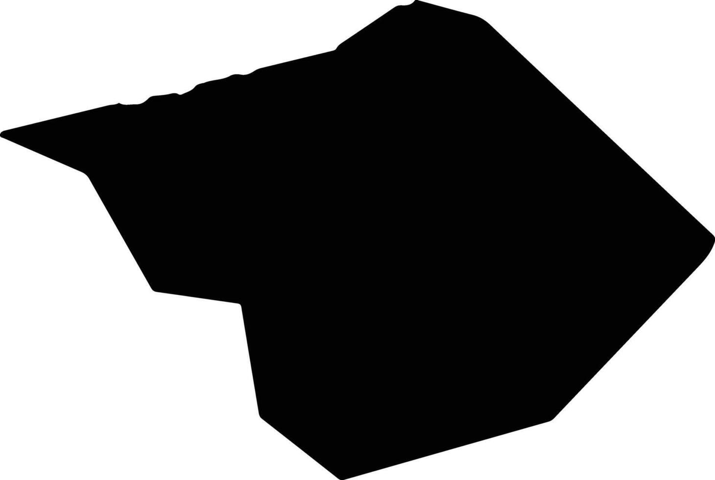Teartse North Macedonia silhouette map vector