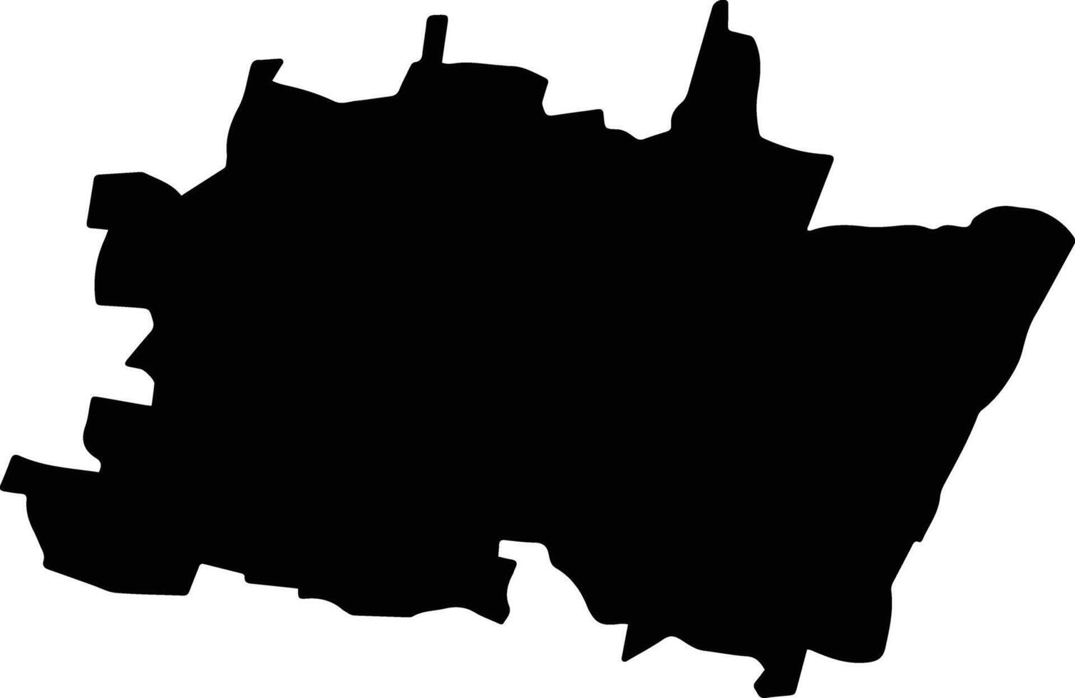 Teabo Mexico silhouette map vector