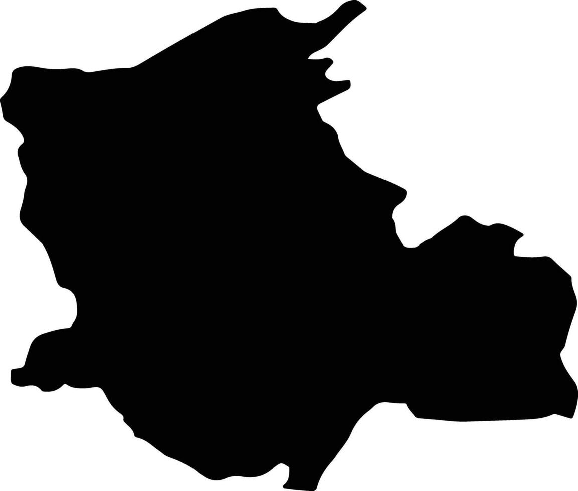 Techiman North Ghana silhouette map vector