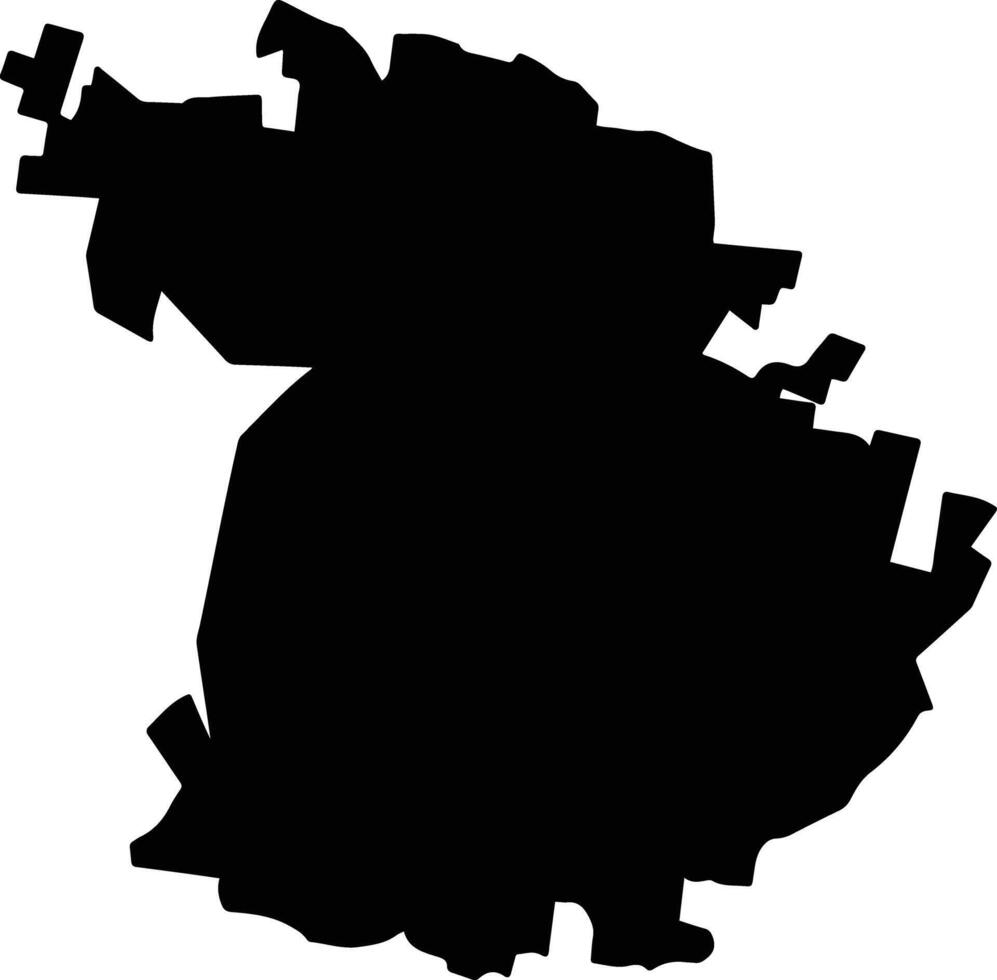 Tecoh Mexico silhouette map vector