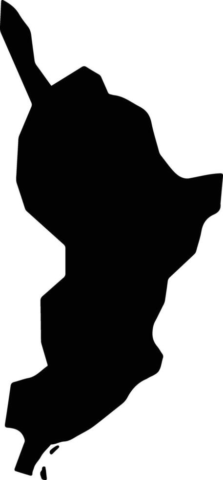 Tecoluca El Salvador silhouette map vector