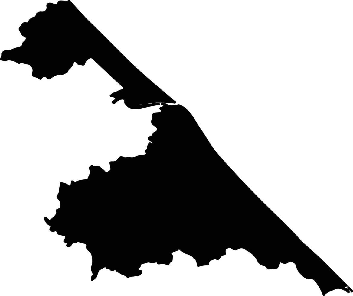 Tecolutla Mexico silhouette map vector