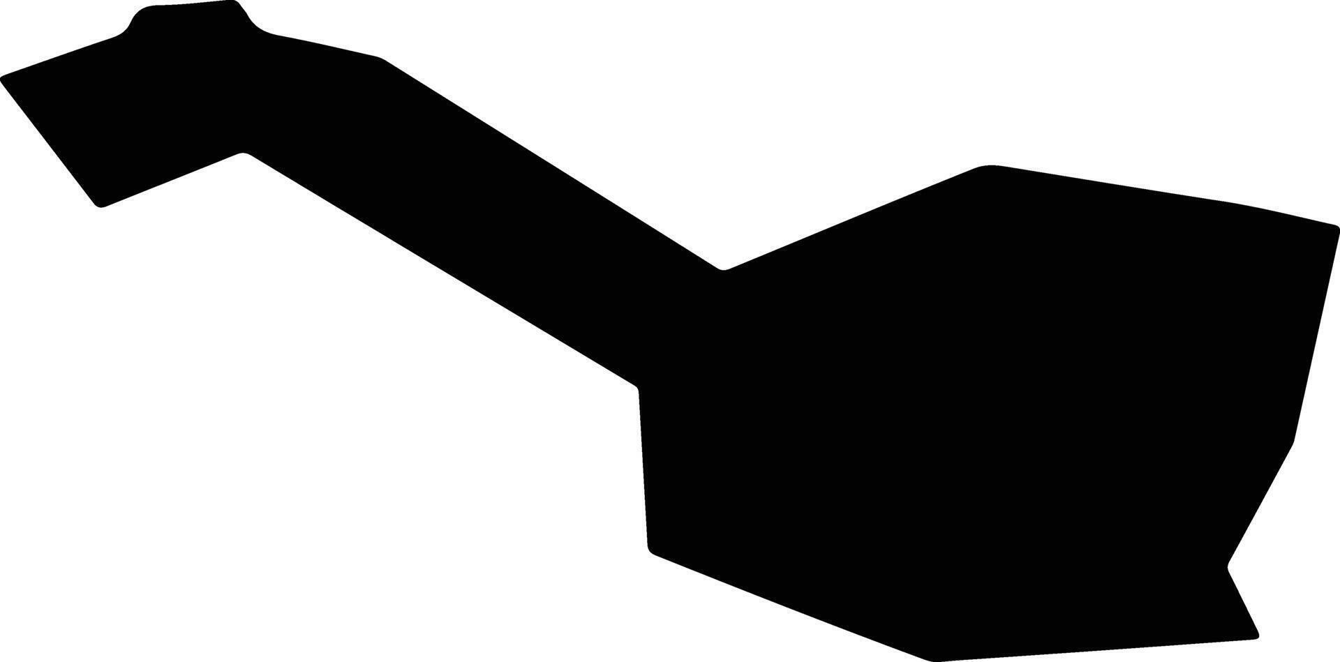 Tedzhen Sovkhoz Turkmenistan silhouette map vector