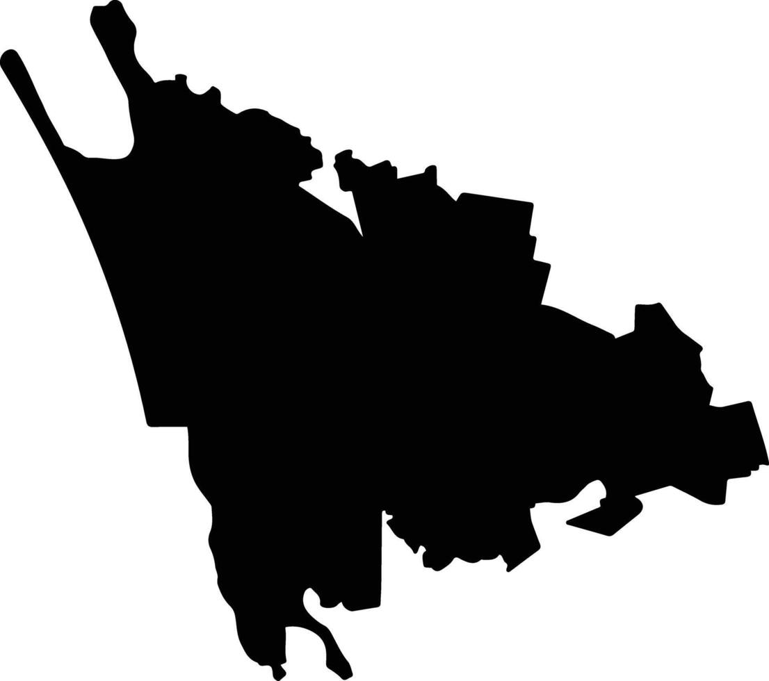 Tecuala Mexico silhouette map vector