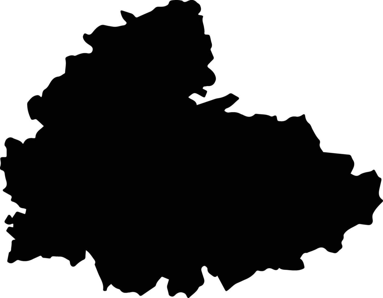 Tehuitzingo Mexico silhouette map vector