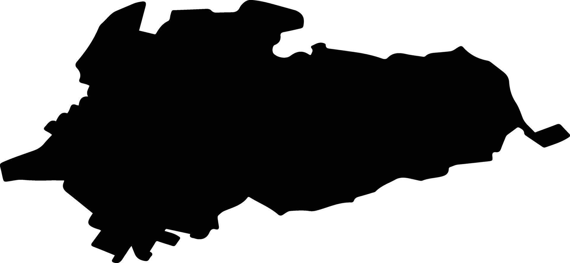 TEIUS Romania silhouette map vector