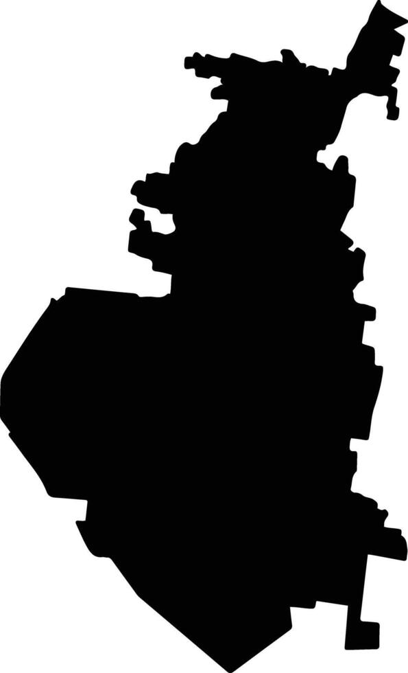 Tekax Mexico silhouette map vector