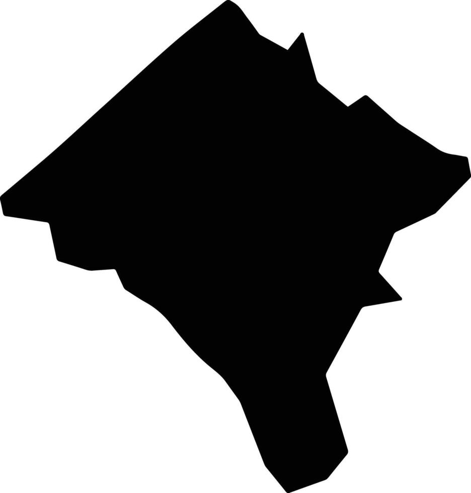 Telafar Iraq silhouette map vector