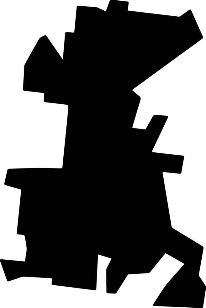 Telchac Pueblo Mexico silhouette map vector