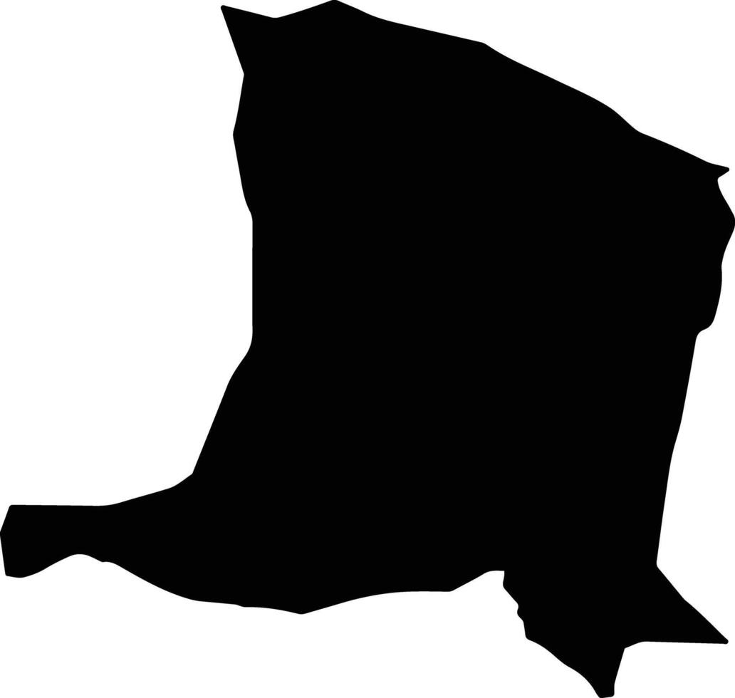 Telmen Mongolia silhouette map vector
