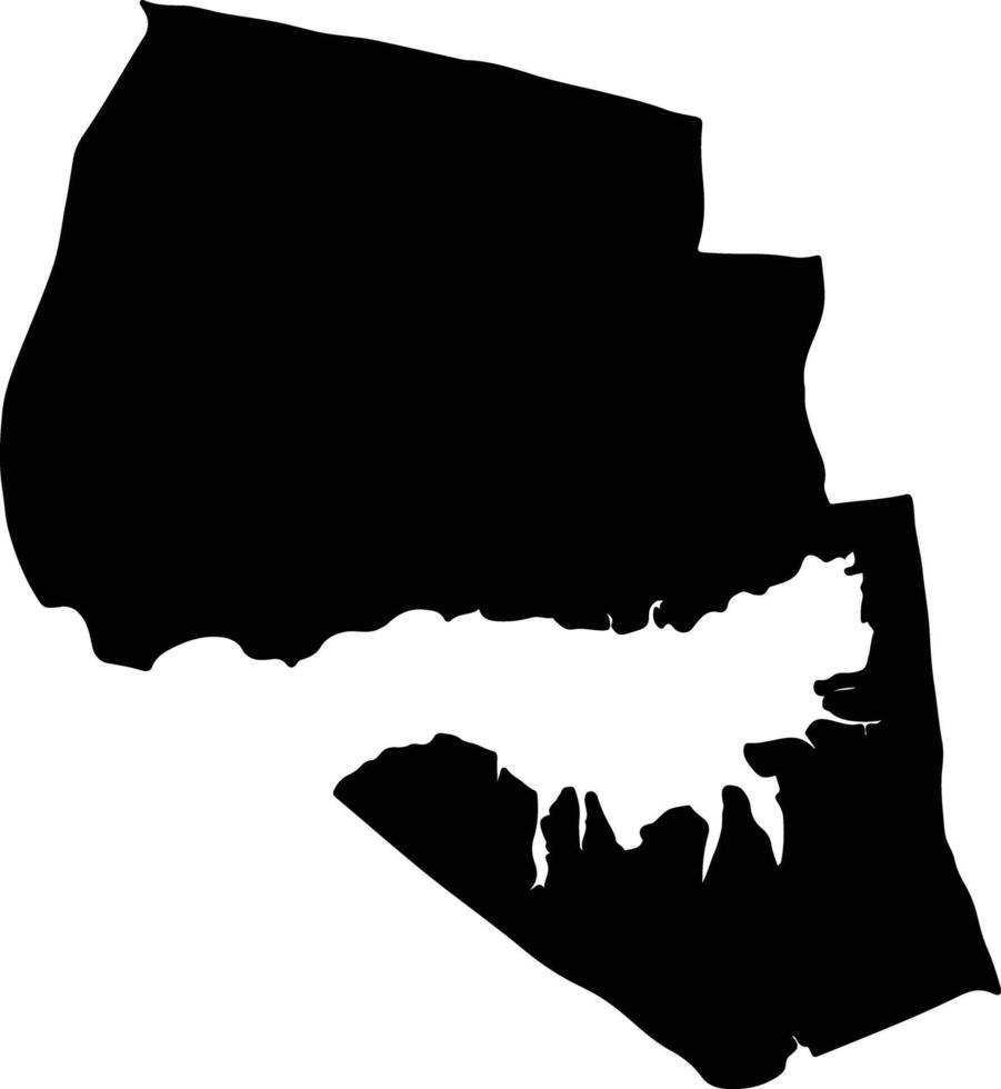 Teluk Bintuni Indonesia silhouette map vector